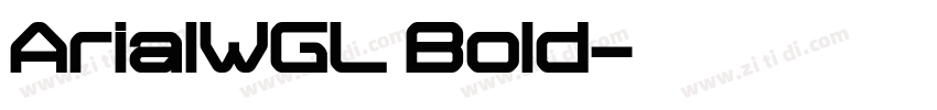 ArialWGL Bold字体转换